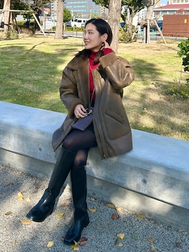 「アイテム（その他トップス）」を使った、kocoaさん（レディース・160cm）の秋コーディネート