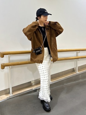 「アイテム（ポーチ）」を使った、kocoaさん（レディース・160cm）の春コーディネート