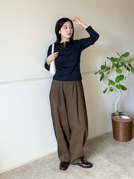 「アイテム（リング）」を使った、𝚔𝚘𝚌𝚘𝚊さん（レディース・160cm）の秋コーディネート