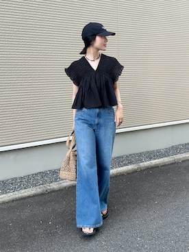 「GU（ジーユー）のアイテム」を使った、kocoaさん（レディース・160cm）の夏コーディネート