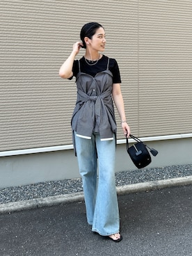 「FUULLY STUDIO（フーリィーステューディオ）のアイテム」を使った、kocoaさん（レディース・160cm）の夏コーディネート