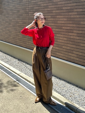 「アイテム（パンプス）」を使った、𝚔𝚘𝚌𝚘𝚊さん（レディース・160cm）の秋コーディネート