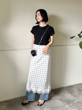 「アイテム（チョーカー）」を使った、kocoaさん（レディース・160cm）の夏コーディネート