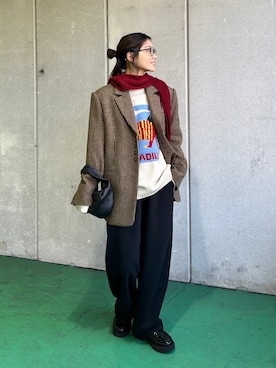 「アイテム（テーラードジャケット）」を使った、kocoaさん（レディース・160cm）の冬コーディネート