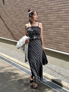 「アイテム（ワンピース/ドレス）」を使った、𝚔𝚘𝚌𝚘𝚊さん（レディース・160cm）の夏コーディネート