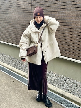 「アイテム（ブルゾン）」を使った、kocoaさん（レディース・160cm）の冬コーディネート