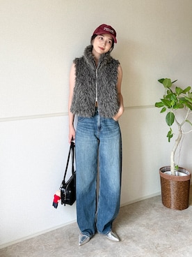 「アイテム（ベスト）」を使った、𝚔𝚘𝚌𝚘𝚊さん（レディース・160cm）の秋コーディネート