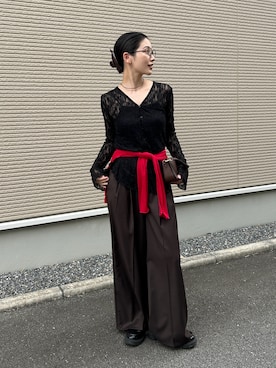 「アイテム（ヘアアクセサリー、ブラウン系）」を使った、kocoaさん（レディース・160cm）の秋コーディネート
