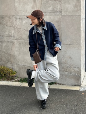 「アイテム（キャップ）」を使った、kocoaさん（レディース・160cm）の冬コーディネート