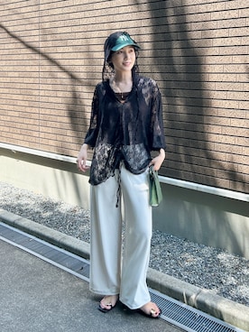「アイテム（リング）」を使った、𝚔𝚘𝚌𝚘𝚊さん（レディース・160cm）の夏コーディネート