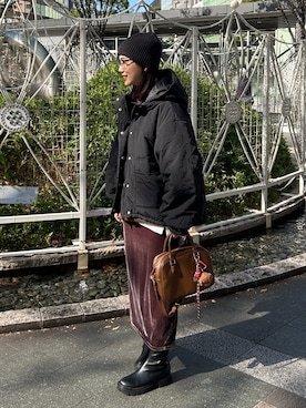 「アイテム（ボストンバッグ）」を使った、kocoaさん（レディース・160cm）の秋コーディネート