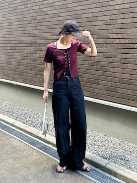 「アイテム（ネックレス）」を使った、𝚔𝚘𝚌𝚘𝚊さん（レディース・160cm）の夏コーディネート