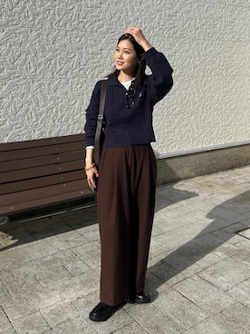 「アイテム（アクセサリー）」を使った、kocoaさん（レディース・160cm）の秋コーディネート