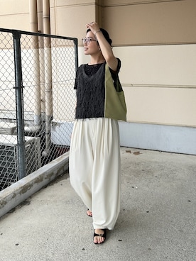 「tiptop（ティップトップ）のアイテム」を使った、kocoaさん（レディース・160cm）の夏コーディネート