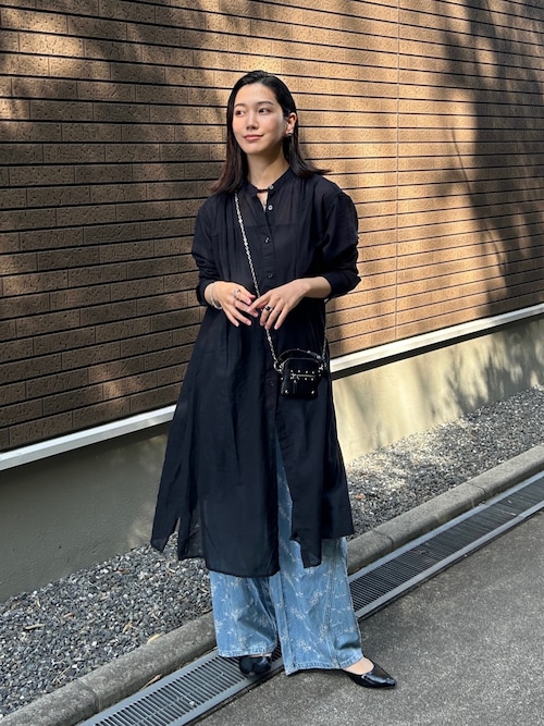 婦人 強撚 シアー長袖シャツワンピース(シャツワンピース)|無印良品 婦人 強撚 シアー長袖シャツワンピース(シャツワンピース)|無印良品