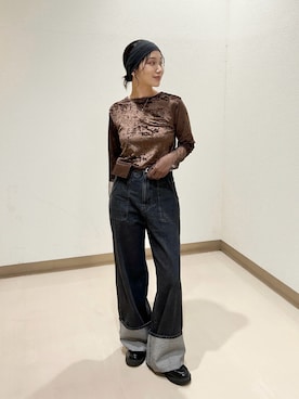 「アイテム（ヘアバンド）」を使った、𝚔𝚘𝚌𝚘𝚊さん（レディース・160cm）の秋コーディネート