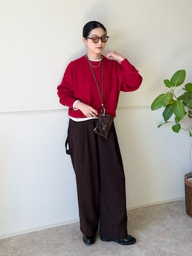 「アイテム（ネックレス）」を使った、kocoaさん（レディース・160cm）の秋コーディネート