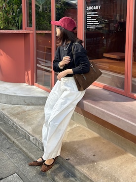 「アイテム（アクセサリー）」を使った、kocoaさん（レディース・160cm）の秋コーディネート