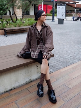 「アイテム（ヘアバンド）」を使った、𝚔𝚘𝚌𝚘𝚊さん（レディース・160cm）の秋コーディネート