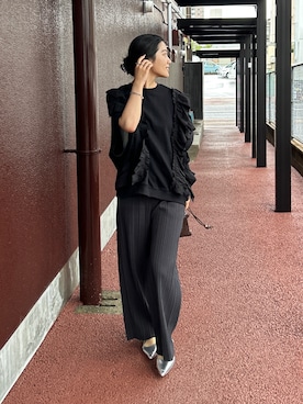 「EVOL（イーボル）のアイテム（シューズ）」を使った、kocoaさん（レディース・160cm）の春コーディネート