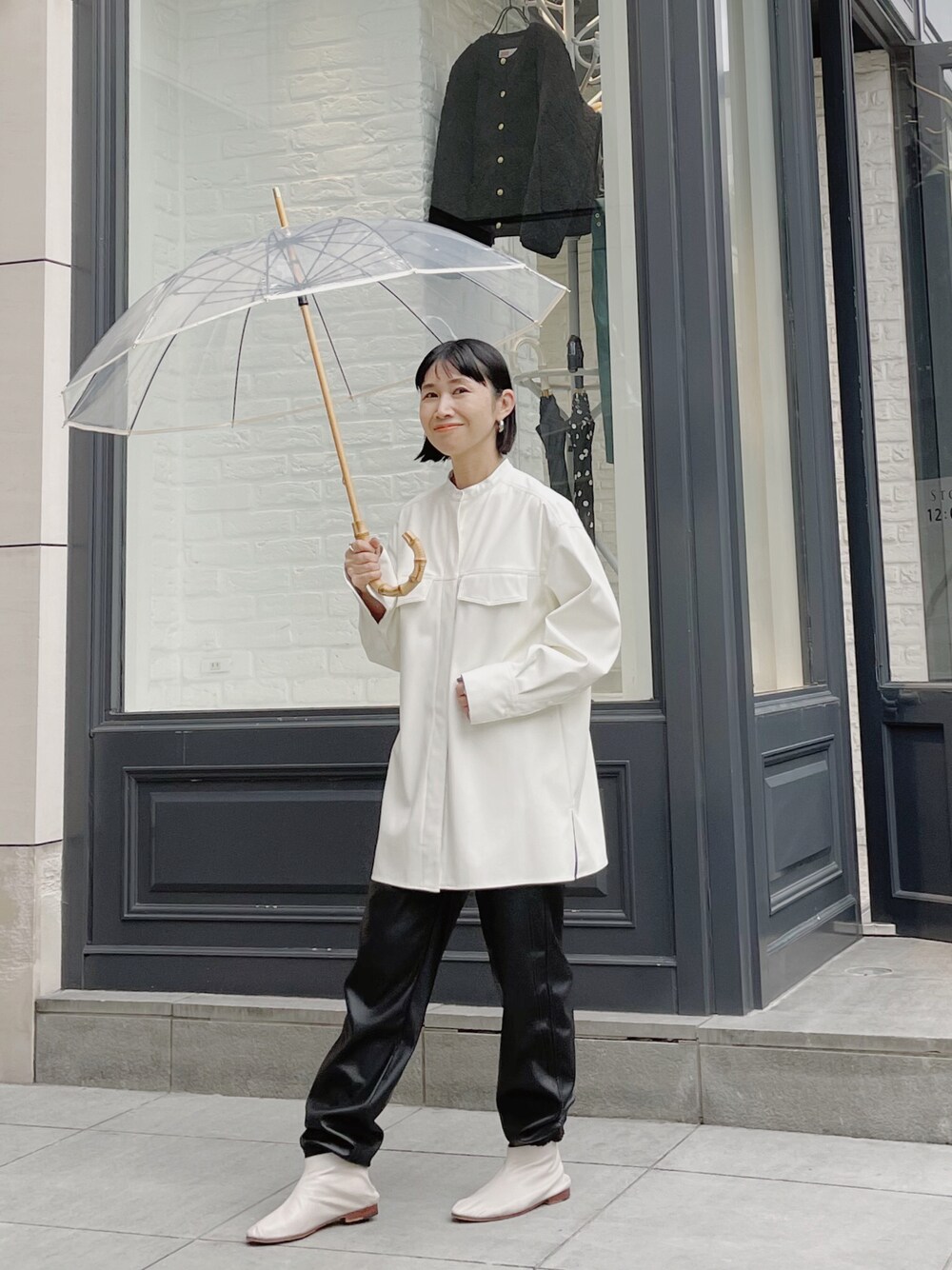 yumiii｜Traditional Weatherwearの長傘を使ったコーディネート - WEAR 