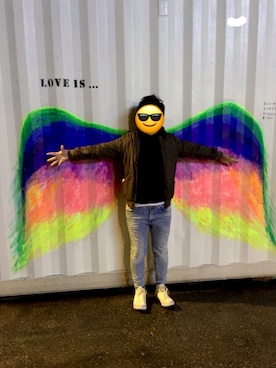 「H&M（エイチ・アンド・エム）のアイテム（ブルゾン）」を使った、あとむさん（メンズ・167cm）の秋コーディネート