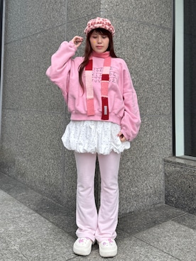 「アイテム（キャスケット）」を使った、Marshaさん（レディース・156cm）の冬コーディネート