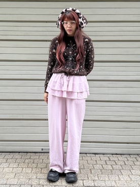 「アイテム（イヤーマフ）」を使った、Marshaさん（レディース・156cm）の冬コーディネート