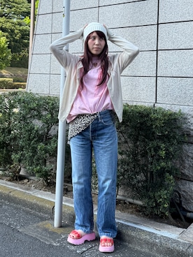 「アイテム（ヘアバンド）」を使った、Marshaさん（レディース・156cm）の秋コーディネート
