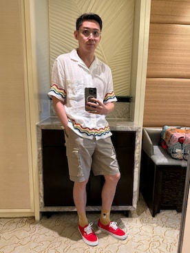 「Abercrombie&Fitch（アバークロンビーアンドフィッチ）のアイテム」を使った、Martin Bravoさん（メンズ・175cm）の夏コーディネート