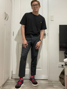 「BRADOR（ブラドール）のアイテム」を使った、Martin Bravoさん（メンズ・175cm）の夏コーディネート