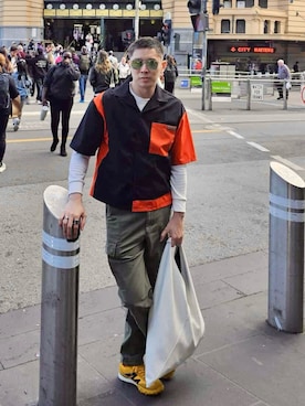 「ALDO（アルド）のアイテム」を使った、Martin Bravoさん（メンズ・175cm）の秋コーディネート