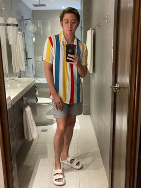 「ZALORA（-）のアイテム」を使った、Martin Bravoさん（メンズ・175cm）の夏コーディネート