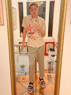 「BRADOR（ブラドール）のアイテム」を使った、Martin Bravoさん（メンズ・175cm）の夏コーディネート