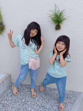 「H&M（エイチ・アンド・エム）のアイテム（バッグ）」を使った、eratantanmenさん（キッズ・120cm）の春コーディネート