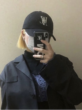 「WOOALONG（ウアロン）のアイテム」を使った、芋の助さん（レディース・153cm）の秋コーディネート