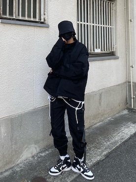 「HUF（ハフ）のアイテム（ジャケット/アウター）」を使った、재우さん（メンズ・174cm）の秋コーディネート