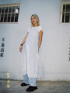 「initial（イニシャル）のアイテム（シューズ）」を使った、syzygyさん（レディース・166cm）の夏コーディネート