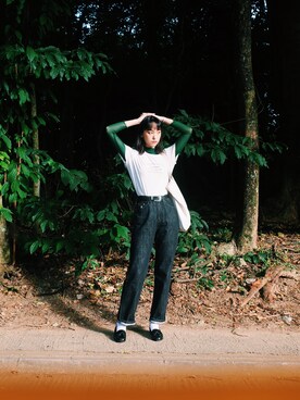 「MONKI（モンキ）のアイテム（トップス）」を使った、syzygyさん（レディース・174cm）の秋コーディネート