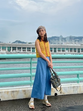 「initial（イニシャル）のアイテム（シューズ）」を使った、syzygyさん（レディース・174cm）の夏コーディネート