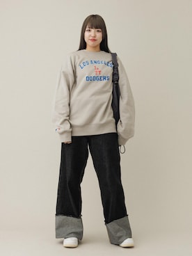 「JUNRED（ジュンレッド）のアイテム（スウェット）」を使った、ぜんさん（レディース・163cm）の秋コーディネート