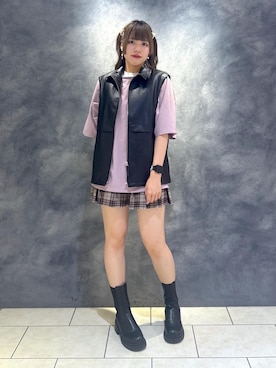 「JUNRED（ジュンレッド）のアイテム」を使った、ぜんさん（レディース・163cm）の夏コーディネート