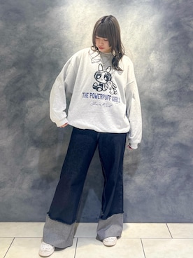 「JUNRED（ジュンレッド）のアイテム（スウェット）」を使った、ぜんさん（レディース・163cm）の夏コーディネート