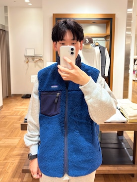 「URBAN RESEARCH DOORS（アーバンリサーチドアーズ）のpatagonia　Ms Classic Retro-X Vest（ベスト）」を使った、野村さん（メンズ・172cm）の秋コーディネート