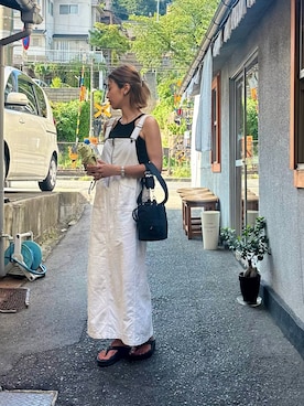 「アイテム（ジャンパースカート）」を使った、まーさんさん（レディース・162cm）の夏コーディネート