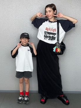 「wee9s（ウィークス）のアイテム」を使った、まーさんさん（レディース・162cm）の夏コーディネート