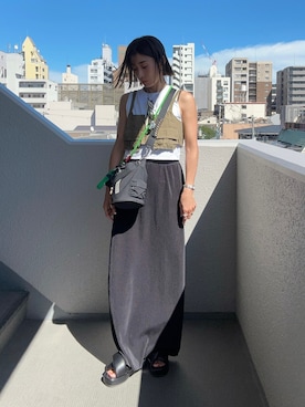 「タンクトップ」｜まーさんさん（レディース・162cm）の秋コーディネート