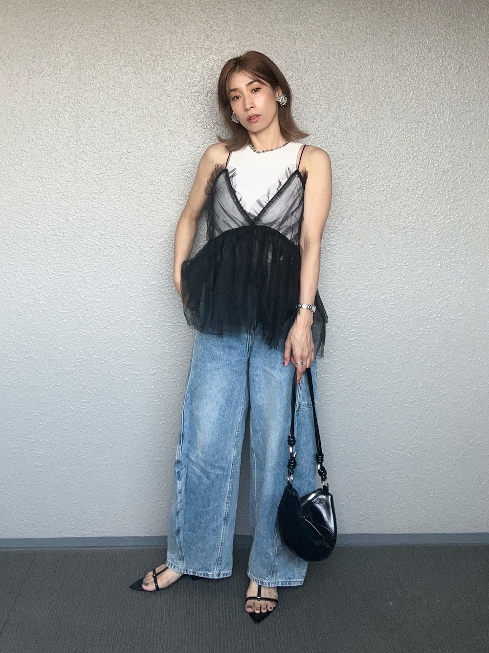chuclla（チュクラ）の「ティアード チュール キャミビスチェ