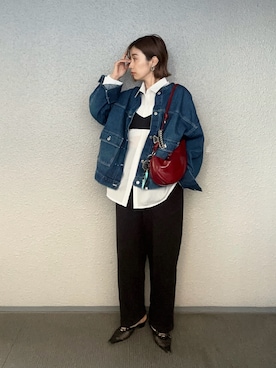 「hellam（へラム）のアイテム」を使った、まーさんさん（レディース・162cm）の春コーディネート