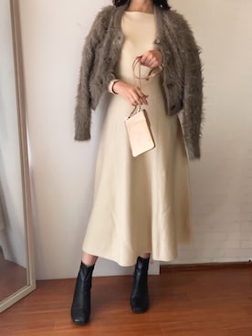 「perche（ペルケ）のアイテム」を使った、aさん（レディース・158cm）の冬コーディネート